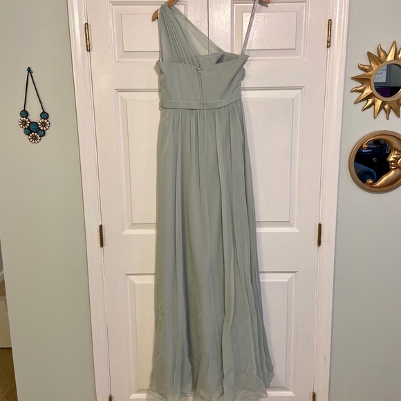 Alfred Angelo sage green chiffon formal dress - Picture 5 of 6